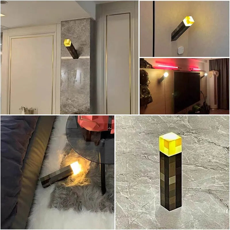 Charming Brownstone Flashlight Torch Lamp - Rechargeable LED Night Light for Kids with Fun Cartoon Design